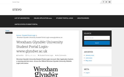 Wrexham Glyndŵr University Student Portal Login-www ...