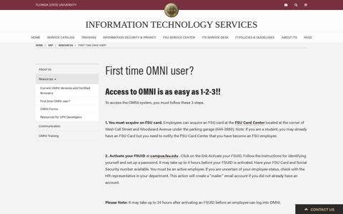 First time OMNI user? | Information Technology Services