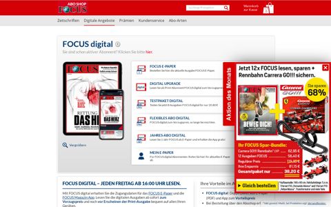 FOCUS digital - FOCUS Abo-Shop