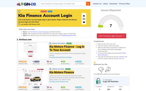 Kia Finance Account Login