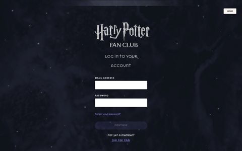 LOG IN TO YOUR ACCOUNT - Wizarding World