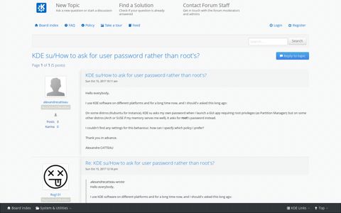 KDE su/How to ask for user password rather than root's ...