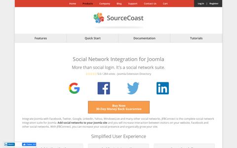 Joomla Social Networking for Facebook, Twitter, LinkedIn ...