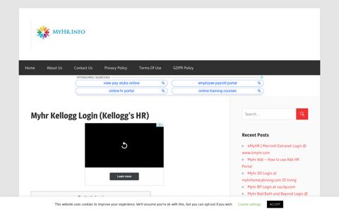 Myhr.kellogg.com - Myhr Kellogg Login - MyHr Benefits Portal
