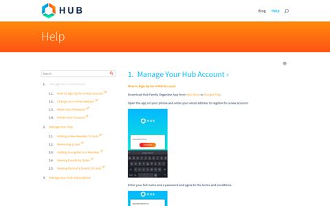 Help - Hub App
