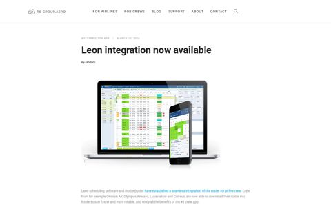 Leon integration now available - RB group.aero