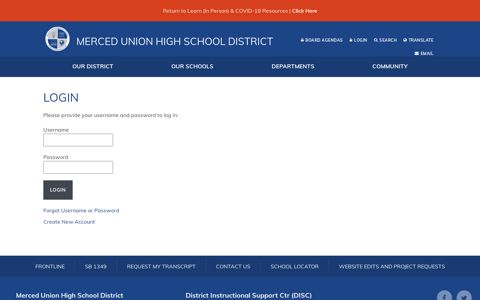 Login - Merced Union High School District