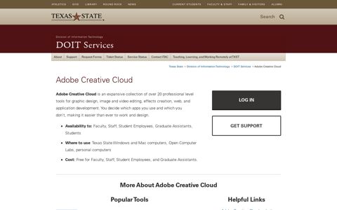 Adobe Creative Cloud : DOIT Services : Texas State University