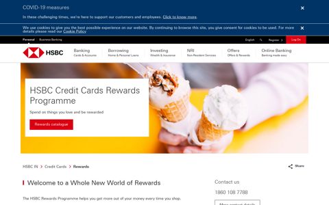 Rewards Programme | Credit Cards - HSBC IN