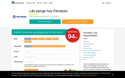 ≡ Ferratum: login til min konto ⇒ Lån til 15000 kr - LoansProfy
