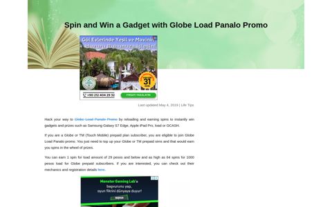 Spin and Win a Gadget with Globe Load Panalo Promo ...