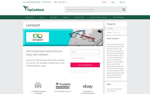 Lenskart Offers, Cashback & Coupons | TopCashback