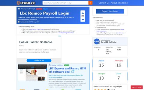 Lbc Ramco Payroll Login - Portal-DB.live