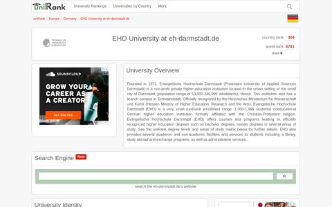 EHD University at eh-darmstadt.de | Ranking & Review