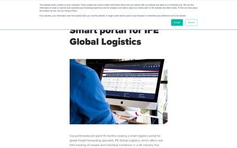 Smart portal for IFE Global Logistics - Cocoonfxmedia Ltd