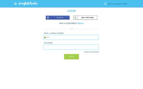 EnglishBolo Login | English Speaking App