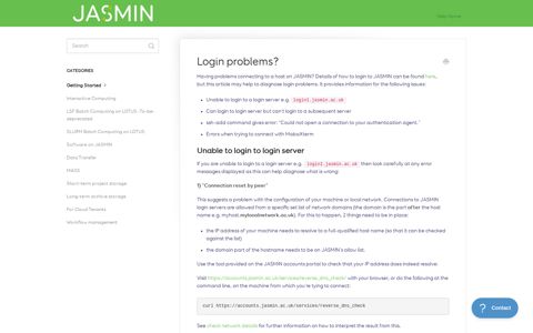 Login problems? - JASMIN help docs