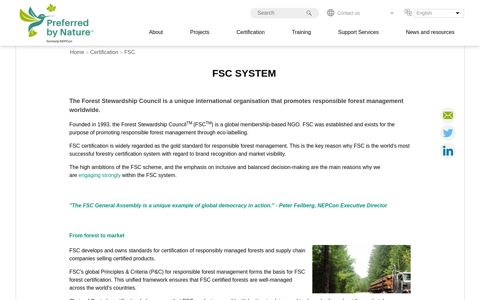FSC system | Nature Economy and People Connected