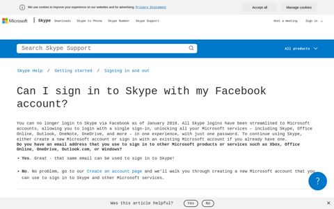 Can I sign in to Skype with my Facebook account? | Skype ...