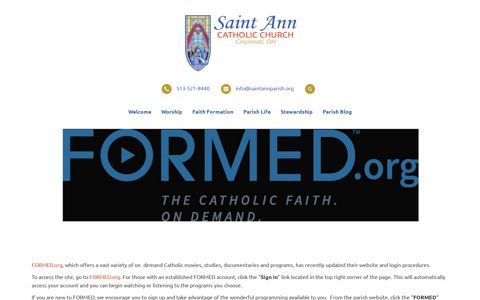 FORMED.org – St. Ann Catholic Church