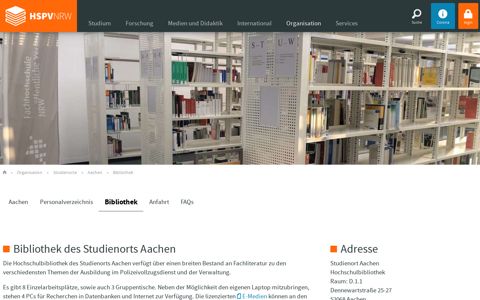 Studienortsbibliothek Aachen | Studienortsbibliothek Aachen