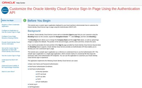 Customize the Oracle Identity Cloud Service Sign-In Page ...