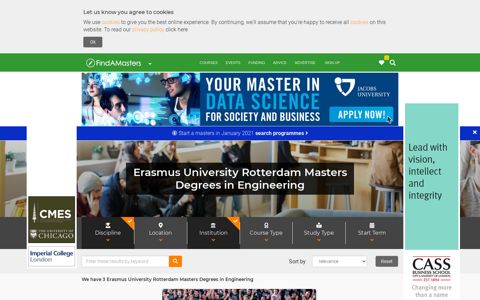 Erasmus University Rotterdam Masters Degrees in Engineering