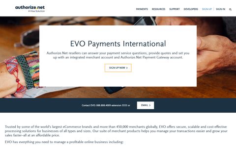 EVO Payments International | Authorize.Net