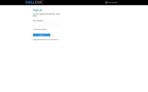 Dell EMC Login