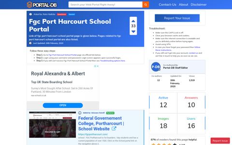 Fgc Port Harcourt School Portal