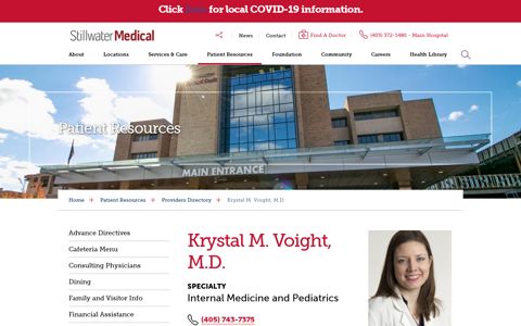 Krystal M. Voight, M.D. | Stillwater Medical