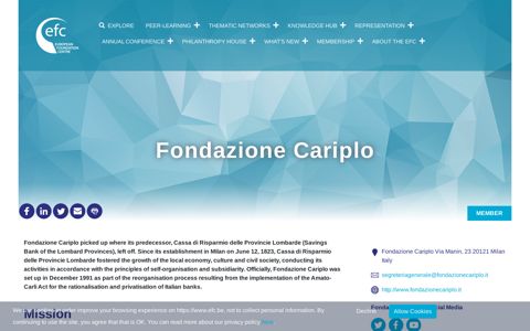 Fondazione Cariplo – EFC