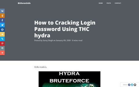 How to Cracking Login Password Using THC hydra
