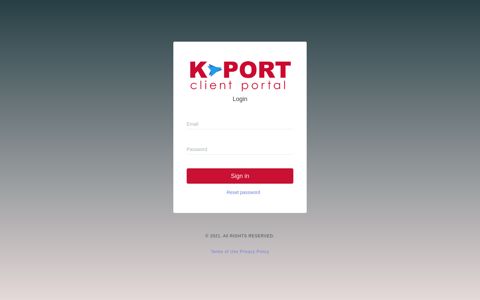 Login | K-Port