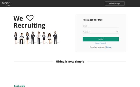 Recruiters login - hirist.com | We love recruiting