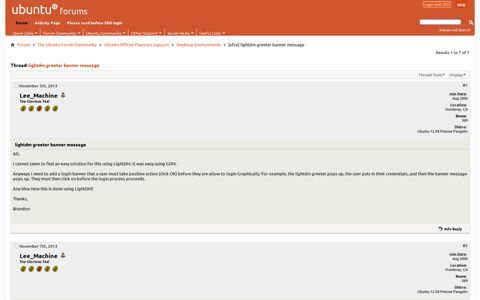 lightdm greeter banner message - Ubuntu Forums