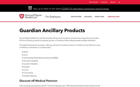 Guardian Ancillary Products - Employer