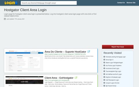 Hostgator Client Area Login - Loginii.com