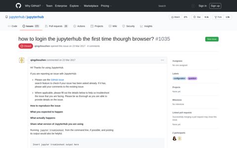how to login the jupyterhub the first time thourgh browser ...