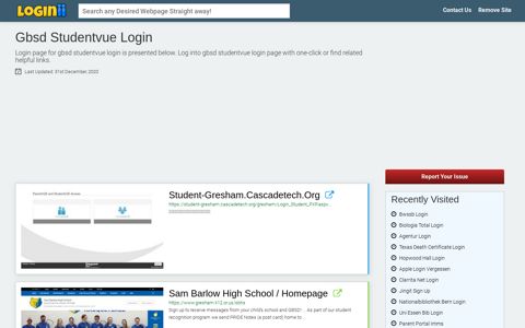 Gbsd Studentvue Login - Loginii.com