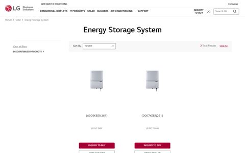 LG Energy Storage Systems | LG USA Business