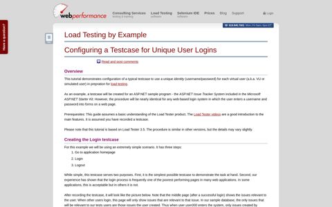 Load Testing by Example - Configuring a Testcase for Unique ...