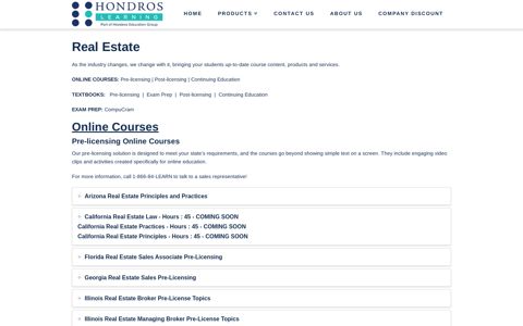 Real Estate - Hondros Learning