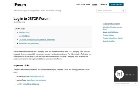 Log in to JSTOR Forum – JSTOR Forum Support