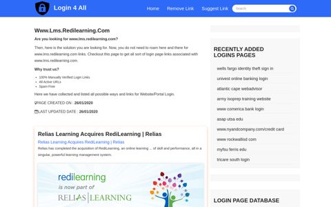 www.lms.redilearning.com - Official Login Page [100% Verified]