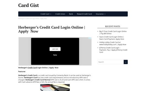 Herberger's Credit Card Login Online | Apply Now | Card Gist