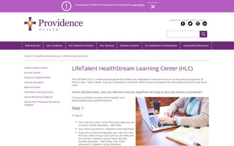 LifeTalent HealthStream Learning Center | Providence Health