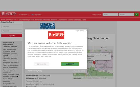 Hamburger Rieger GmbH, Papierfabrik Spremberg ...