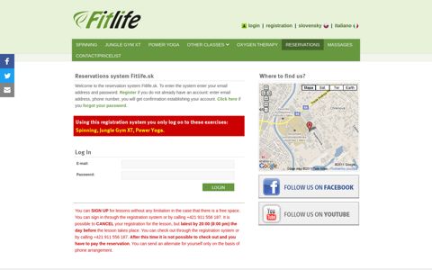 Fitlife.sk | Login - Fitlife Nitra