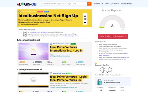 Idealbusinessinc Net Sign Up - Find Login Page of Any Site ...